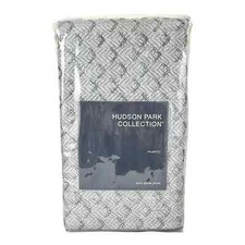 Hudson Park Luxe Palmetto Embellished Beaded EURO Sham SILVER New