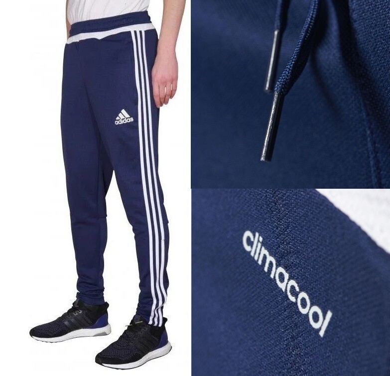 Pantalones deportivos de entrenamiento Adidas Tiro 15 para hombre azul oscuro calce cónico