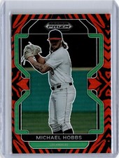 2022 Prizm Draft Picks Tiger Stripe Michael Hobbs 73/99 (B22) Dodgers