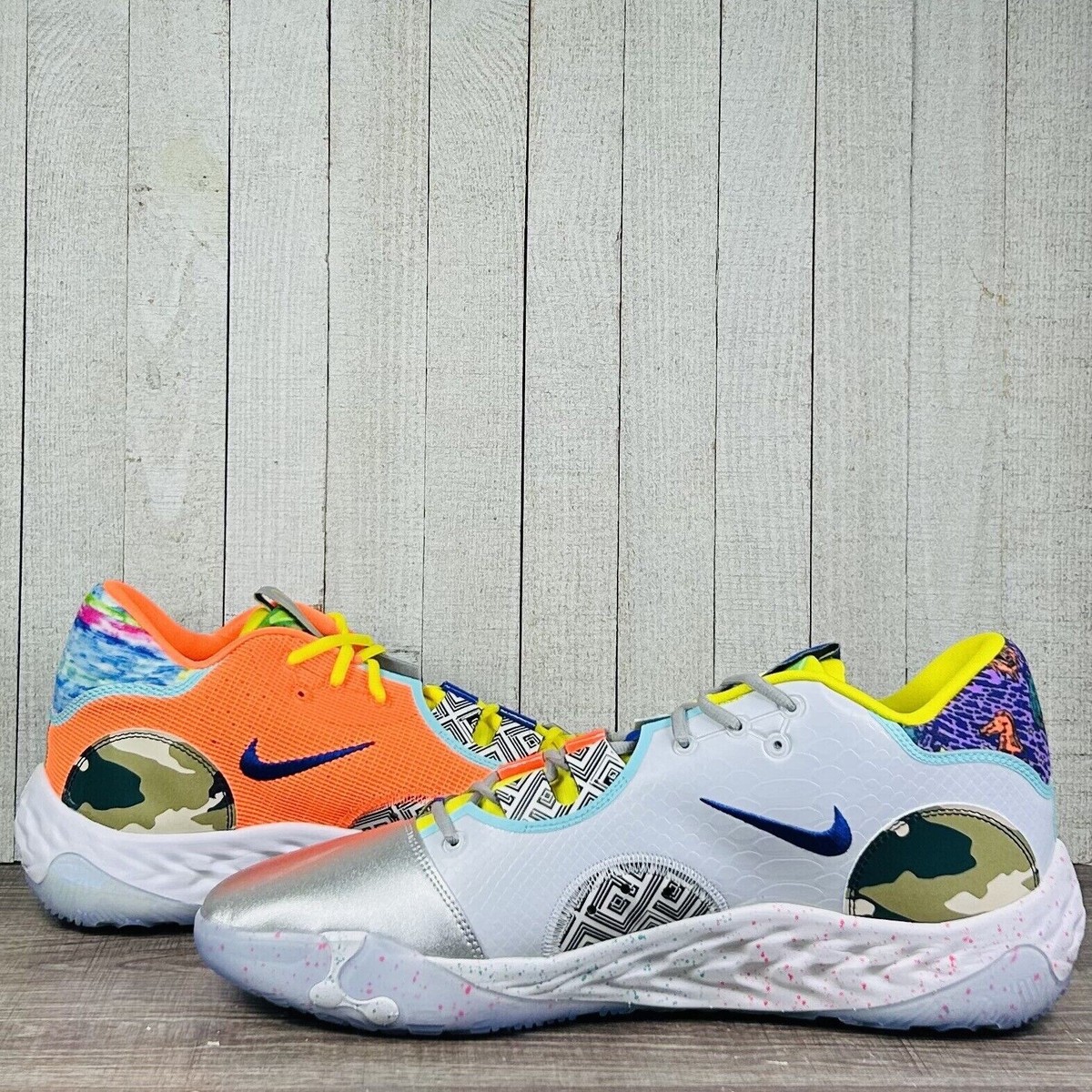 Nike PG 6 WHAT THE Yellow Silver Blue Orange Ice Multi 17 DR8959