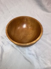 Round Decorative Wooden Bowl, 7" Across, Serving Dish, Pecan color 