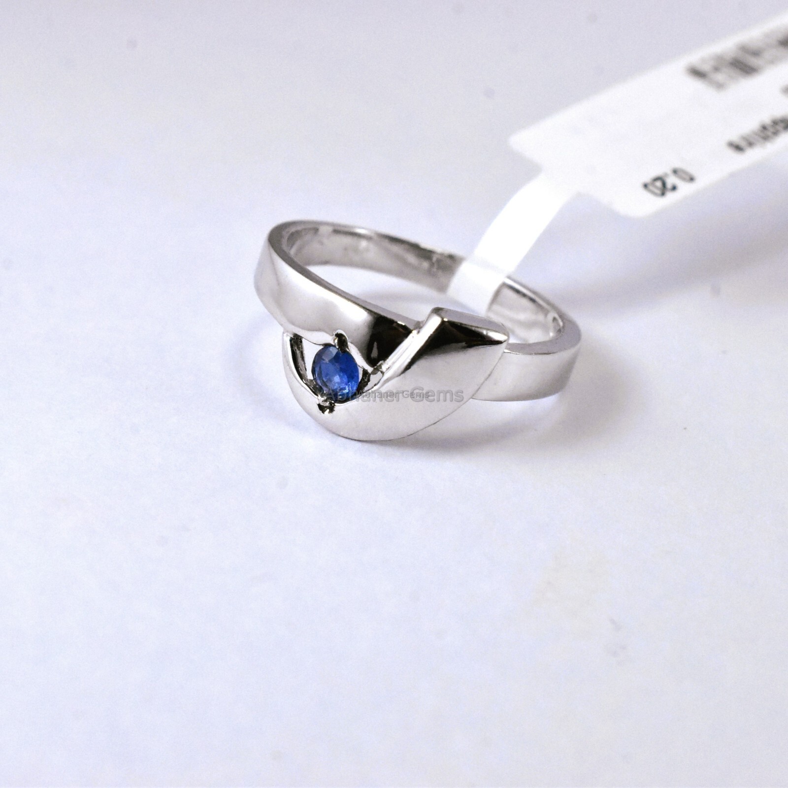 Sapphire Unique Shape Band Handmade Ring 925 Sterling Silver Vintage Traditional