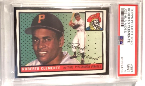 Roberto Clemente Topps Project 2020 Joshua Vides #387 PSA MINT 9