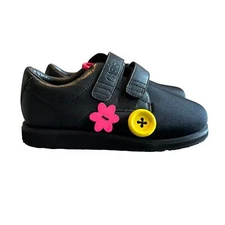 Oasis X Tender 6W Black Up Cycled Casual Shoes Colorful Buttons Easy Closure