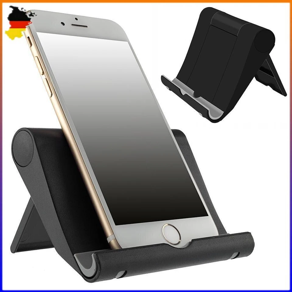 Universal Tablet iPad Smartphone eBook Ständer Halterung faltbar schwarz