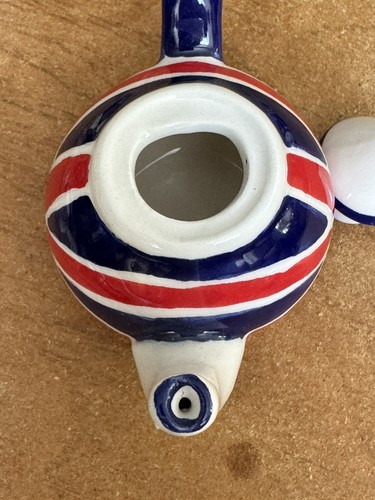 Miniature 2.5”H Teapot Union Jack British Flag Whittard Of Chelsea - Picture 8 of 13