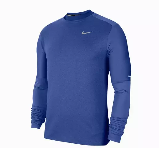 nike men's element crew running long sleeve tee