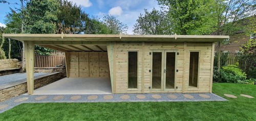 18X10 HEAVY DUTY TIMBER SUMMER HOUSE & HOT TUB COMBI 14MM T&G PRESSURE TREATED - Picture 7 of 12