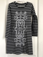 Tea Collection girls 7 multi color stripe floral long sleeve dress EUC ref #1379