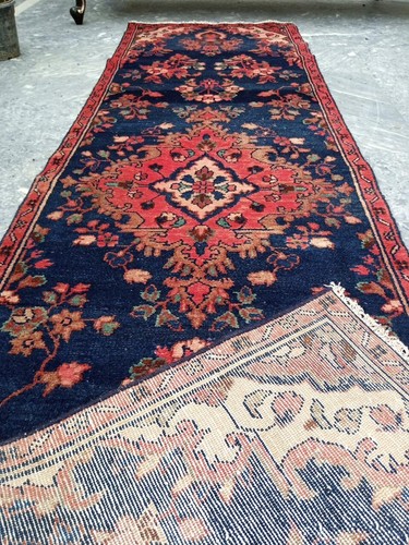 3x10 ft Vintage Runner Rug Turkish Handmade Antique Wool Gallery Rug Hall Rug - Picture 9 of 9