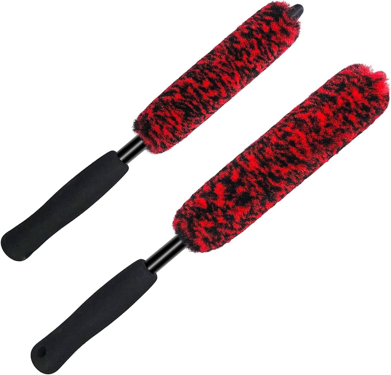 Car Wheel Brushes Set of 2 Car Rim Cleaning Brushes with Non-Slip Handle,Superfi