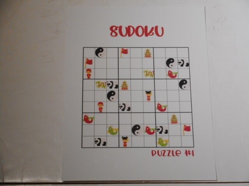 Chinese New Year Sudoku Intermediate Level 6 Game Activity Set Laminated New! - Picture 2 of 9