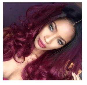 Women Brazilian Wig Synthetic Wavy Wigs Long Red Hair Full Wigs