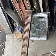 Bova 72 antique oak newell post 50 x 5“ square