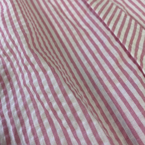 Anthony Richards House Coat Dress Women 1x Seersucker Pink Snap Granny Cottage - Picture 10 of 12
