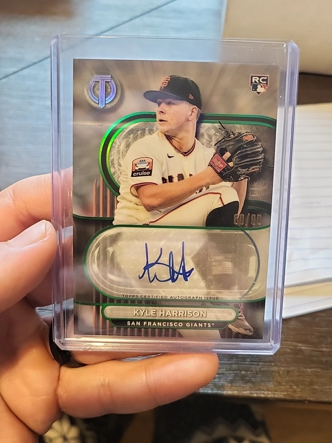 2024 Topps Tribute Autographs Green Kyle Harrison RC Rookie AUTO 60/99 GIANTS