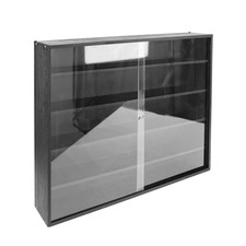 5Tier Wall Display Shelves Unit Cabinet w/ Adjustable Door Toy Car Model Storage