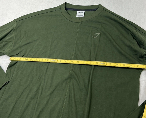 Gymshark T-Shirt Green Long Sleeve Activewear Crew Neck Pullover Womens Size M - Picture 5 of 8
