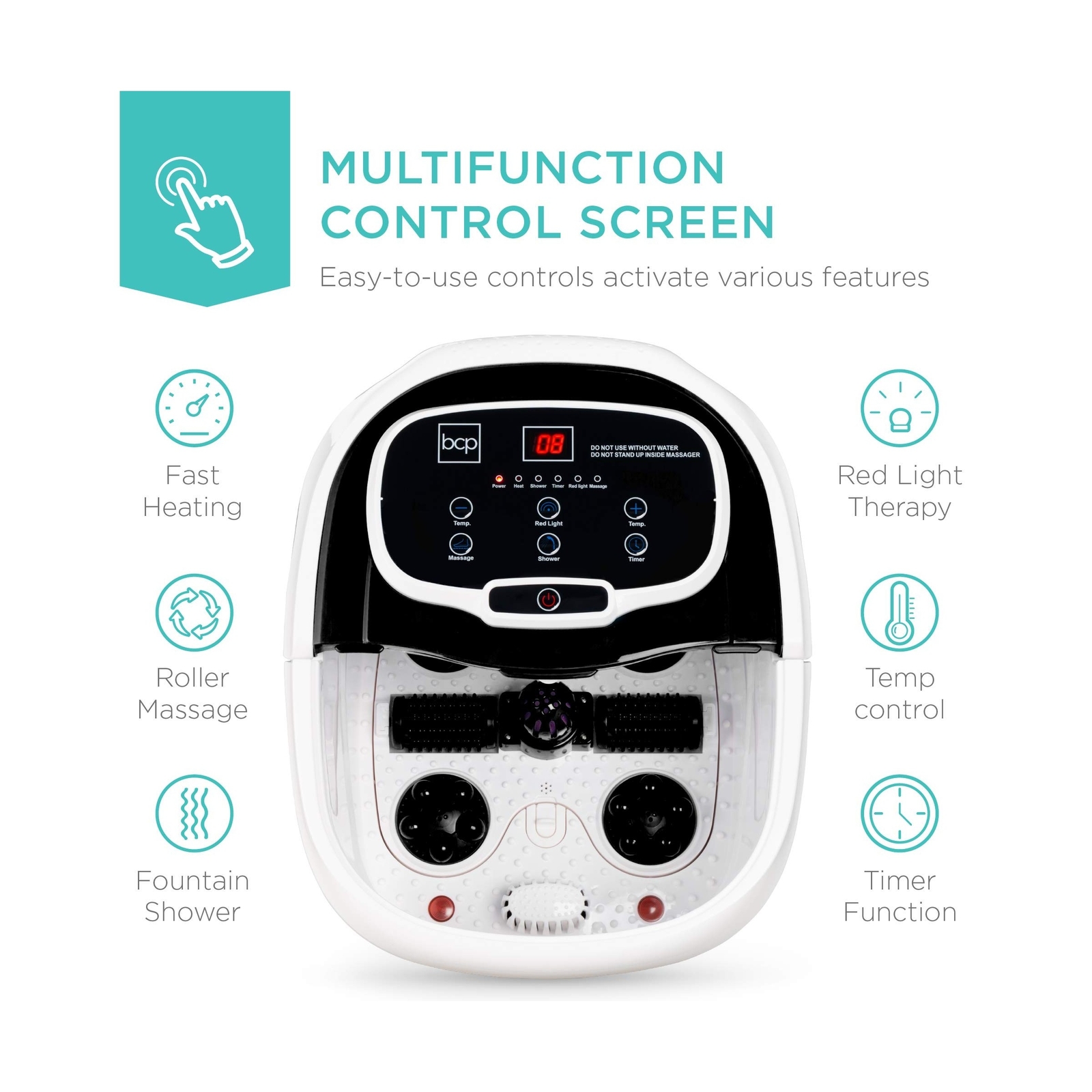 Best Choice Products Portable Heated Foot Bath Spa Shiatsu Auto Massage Rollers for sale online