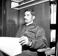 Vintage Negative B&W Med Format 1970's Yearbook Photo Men Teacher Coach #123