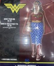 Wonder Woman Costume Deluxe Adult Womens Plus Size Super Hero DC 6 Pc 18/20 New