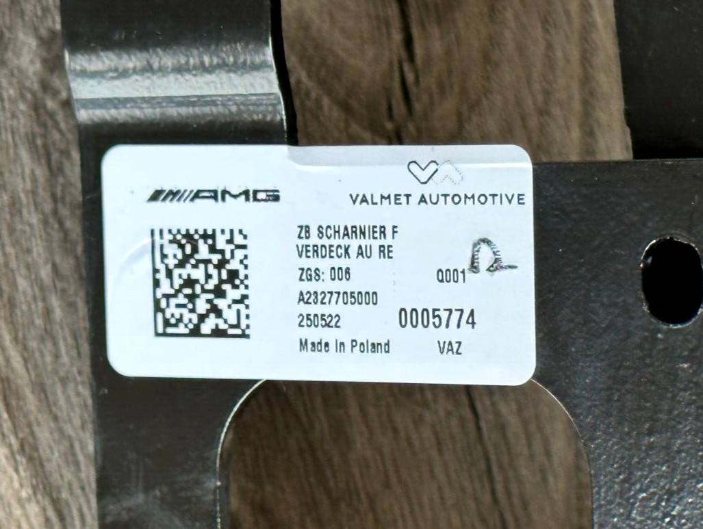 2022 2023 MERCEDES AMG SL55 SL63 CONVERTIBLE RIGHT HINGE MOTOR  
