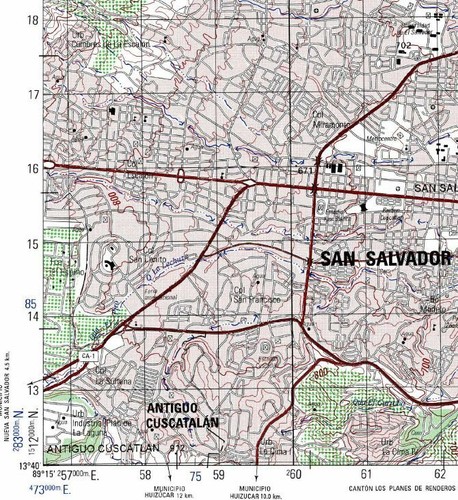 El Salvador Army Military Topographic Map - San Salvador - Picture 2 of 2
