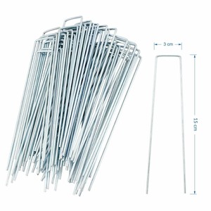 50-Pack-Galvanised-U-Pins-Ground-Garden-Membrane-Fabric-Hooks-Pegs-Staples