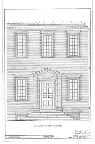 Carter's Grove Plantation - colonial brick mansion, architectural PRINTED Plans - Picture 11 of 12