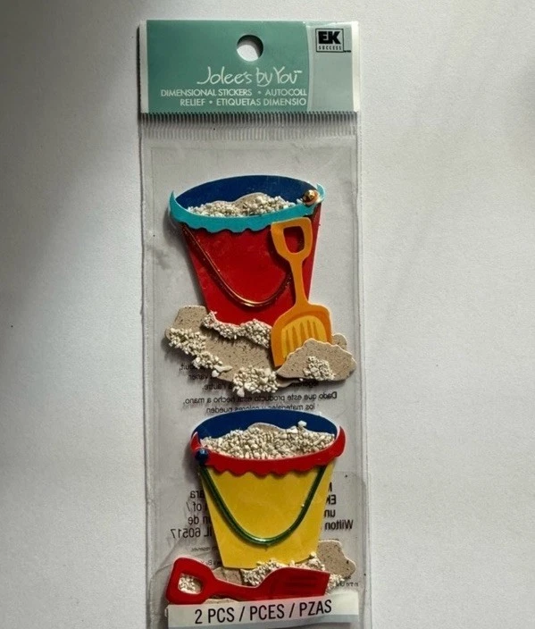 Jolees Boutique Colorido Tema Playa Pegatinas Dimensionales Set de 6 ¡NUEVO! Foto 3 de 4