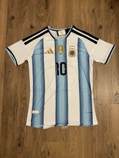 adidas Argentina L. Messi #10 White FIFA World Cup 2022 Soccer Jersey M