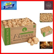 Natural Wood Wool Firelighters Eco Friendly BBQ Fire Starters 200 Pack 0.12 per lighter