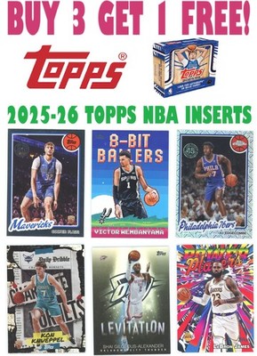 2025-26 Topps Flagship Basketball INSERTS (BUY 3 GET 1 FREE) You Pick/Choose