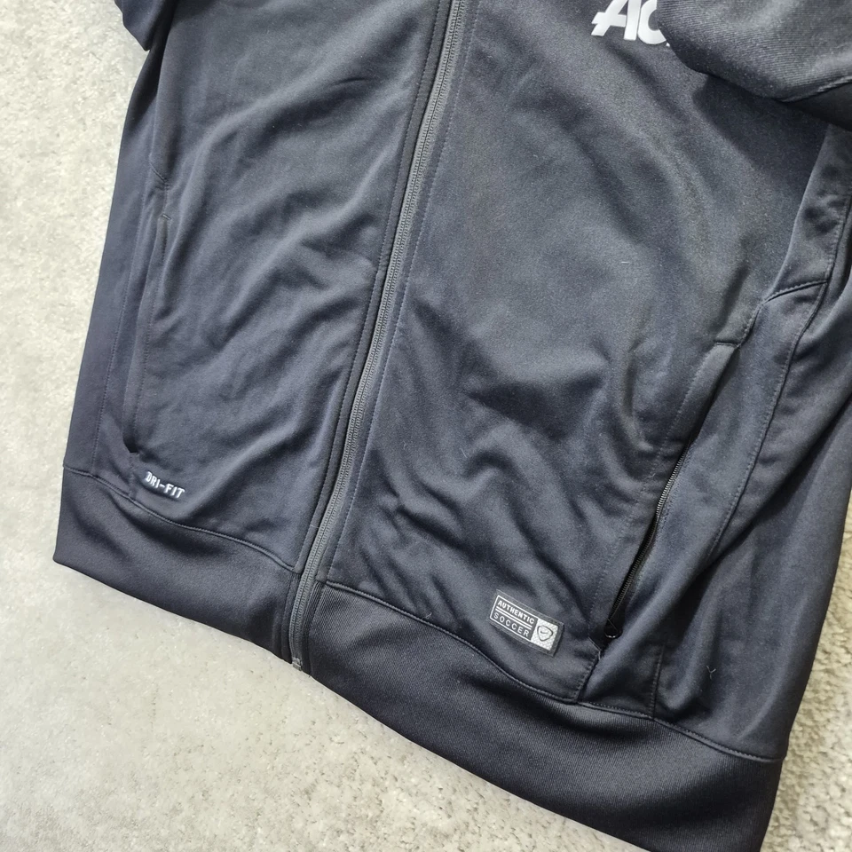 Nike Manchester United Warmup Jacket Mens XL Black Full Zip Dri Fit Soccer Train - Image 4 of 4