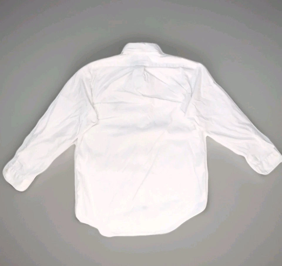 Ralph Lauren Yarmouth 100 % algodón Oxford mediano precio de venta sugerido por el fabricante 127,99 USD blanco marrón caballo Foto 2 de 4