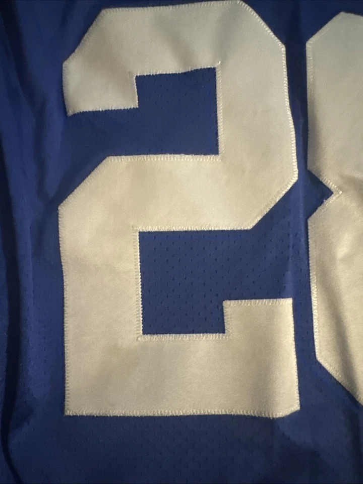 Camiseta Wilson auténtica vintage para hombre Indianapolis Colts Marshall Faulk 50 Foto 3 de 4