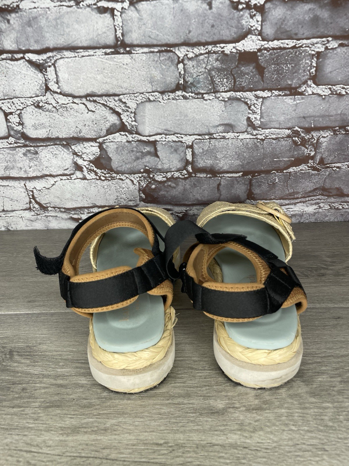KATE SPADE NY ACAPULCO NATURAL GINGERBREAD FLATFORM SANDALS Women Sz 9M US/40EU image 4