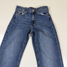 Aeropostale High Rise Wide Leg Denim Jeans Sz 0 Medium Wash Trendy Y2K Retro