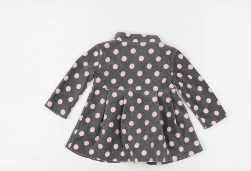 Chaqueta polar gris a lunares Savannah para niñas 6-9 meses Foto 2 de 4