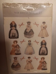 NEW Vintage Hallmark Oh Those Beautiful Dolls Stickers 4 Sheets NIP NOS 1990