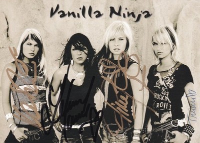 Vanilla Ninja orig. autograph postcard autographed complete ++ RARE ++