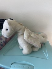 VERY RARE and HARD TO FIND 9.5  Ty BEANIE BUDDY MAGIC the white dragon