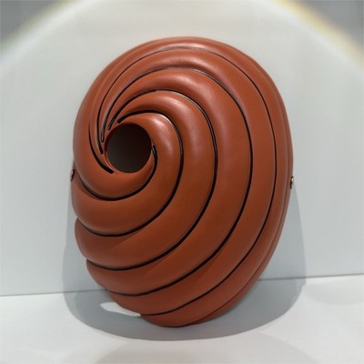 Spiral Anime Face Mask Orange Plastic Adjustable Naruto Obito Mask 