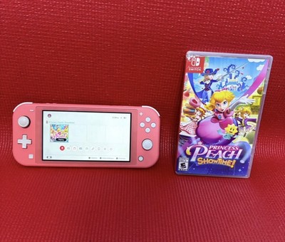Nintendo Switch Lite Pink Bundle w/ Princess Peach Showtime