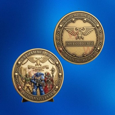 Warhammer 40000 40 Years Of Grim Darkness Coin