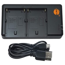 Dual USB Ladegerät für Sony NP-F Akkus - 8,4V 1A - kompatibel mit NP-F330/550...