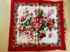 April Cornell Red/Green Floral 20' x 20" Pillow Sham- Lovely!