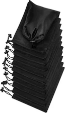 PALTERWEAR Drawstring Bag - Nylon Cinch and Ditty 6 x 8 - 12 pack, Black 