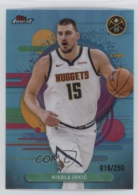 2025 Topps Finest Uncommon Sky Blue Refractor /250 Nikola Jokic Jokić #157 11ng