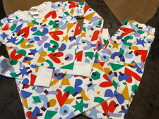 HANNA ANDERSSON AOP HEART GEOMETRIC SHAPES PAJAMA SET ORGANIC COTTON 6 7 120